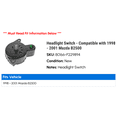 thumbnail image 2 of Headlight Switch - Compatible with 1998 - 2001 Mazda B2500 1999 2000, 2 of 2