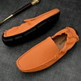 thumbnail image 5 of Big Size Men's Casual Loafers Slip On Leather Shoes Lightweight Driving Shoes Moccasins Classic Penny Loafer Flats Boat Shoes, 5 of 10