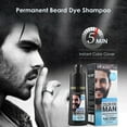 Mokeru Beard Hair Color Shampoo for Men, Natural Permanent Beard Dye
