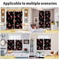 thumbnail image 6 of Cherry Rustic Kitchen Curtains 72 Inch Length, Spring Summer Tropic Fruit Black Grommet Top Bedroom Living Room Curtains, Light Filtering Cafe Curtain Drapes 2 Panels Set 104''x72'', 6 of 9