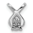 thumbnail image 4 of 14k White Gold Diamond Pendant for Women with X Shaped Design, Round Cut Center Stone, Modern Minimalist Fine Jewelry, Symbol of Elegance and Love, Polished Daily Wear Necklace, 4 of 6