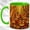 Green, variant on Golden Jack O Lantern Coffee Mug, Autumn Forest Mug, Ceramic 11 oz