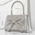 thumbnail image 2 of Eurhowing Women's Evening Clutch Purse, Sparkly Bow Rhinestone Decor Party Handbag, Elegant Glitter Evening Bag for Wedding, Prom, Cocktail (Silver), 2 of 9