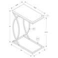 thumbnail image 4 of Monarch Specialties Accent Table, C-shaped, End, Side, Snack, Living Room, Bedroom, Grey Laminate, 4 of 6