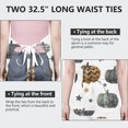 thumbnail image 6 of Gray and Orange Halloween Pumpkins Apron-Garden Aprons for Women with Pockets-Cotton Linen Waterproof Kitchen Cooking Gardening Aprons Adjustable for Kitchen,Cooking,BBQ and Salon 32"x27", 6 of 7