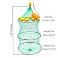 thumbnail image 4 of 11 Floats Collapsible Floating Keeper Net 3 Tiers Practical Durable Basket Floating Fish Mesh Net Fish Basket Traps Cage Fishing Poly Creel Draw Cord Closure, 4 of 8