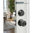 thumbnail image 6 of 4 Pack Keyed Entry Door Knob and Single Cylinder Deadbolt Combination Set in Satin Nickel, Keyed Alike Exterior Knob Door Handle and Deadbolt Lock and Key, Round Locking Lever Handle Set, 6 of 7