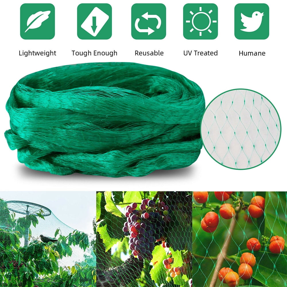 RULISHE Plant Covers Net,Mosquito Bug Insect Bird Net Garden Protection Net for Protect Your Plant Fruits Flower 6.6 * 10ft