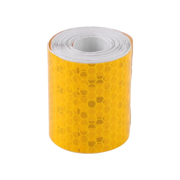 Unique Bargains 1 Pcs Safety Warning Reflective Tape Increased Visibility Reflective Strips 9.84ft x 1.97" Yellow