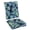 Black_Cyan Leaf, variant on Moclever Waterproof Rocking Chair Cushion, 2Pcs Polyester Filling Back and Seat Cushion with Non-Slip Ties for Indoor Outdoor Car