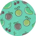thumbnail image 1 of Ahgly Company Machine Washable Indoor Round Transitional Medium Sea Green Area Rugs, 5' Round, 1 of 7