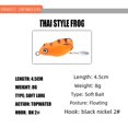 thumbnail image 4 of Mini Thunder Frog Lua Thai Black Tough Black 45 mm 8,5 g Equipo de pesca Pesca al aire libre en el mar Suministros de pesca, 4 of 6