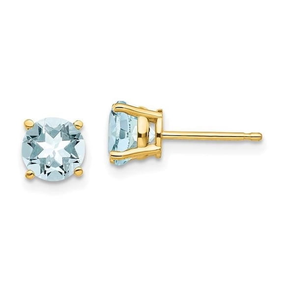 Primal Gold 14 Karat Yellow Gold Aquamarine Earrings