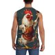 thumbnail image 4 of Balery Chef Chicken With Beer Bottles Camisetas sin mangas para hombre, absorbe la humedad y protege contra el mal olor.-Small, 4 of 7