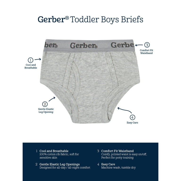 Gerber Toddler Boys' Underwear Briefs, 7-Pack 