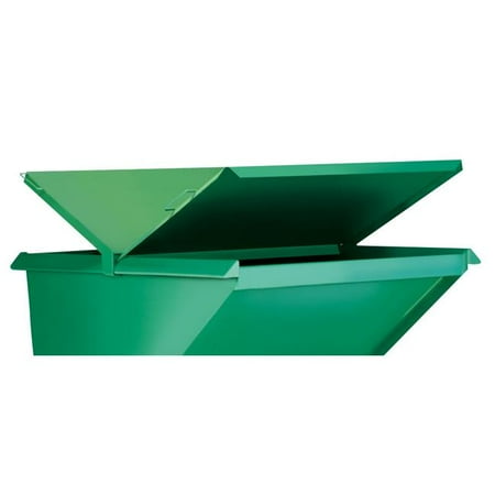 Hopper Lid - Vestil Manufacturing LID-150-C 1.5 cu. Yards Steel Hopper Front & Back Lid