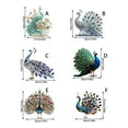 thumbnail image 3 of Acrylic Peacocks Statue Figurines Sculpture Home Decors Tabletop Centerpieces Collectible Decorative Figurine, 3 of 8
