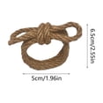 thumbnail image 3 of Hand Woven Hemp Rope Napkin Rings Set of 2 | Bow Knot Design Coffee Brown | Durable Western Style Table Decor | Elegant Rustic Accessory for Weddings, Parties, Dinners | Handcrafted Dining Holders, 3 of 6
