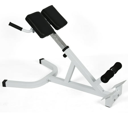 Best Choice Products Adjustable Roman Chair Ab Bench w/ 45 Degree Hyperextension for Gym, Training, Exercise - Black/Gray