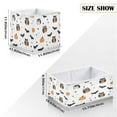 thumbnail image 2 of Foldable Fabric Storage Bin Home Cubes Clothing Organizer Bins Large Collapsible Box Basket for Home Organizer Owls and Pumpkins, 2 of 7