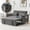 Dark Grey01, variant on Gewnee 3 in 1 Modern Convertible Sleeper Sofa Bed,Velvet Pull Out Couch with Adjustable Backrest,USB,Side Pockets,Black Loveseat Futon for Living Room,Apartment