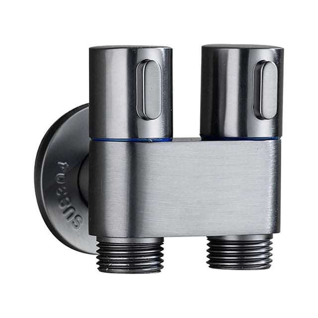Fiudx Rociador de Bidé para Inodoro Gris, Construcción de Latón, Diseño a Prueba de Fugas, Presión de Agua Ajustable, Opciones de Montaje En Tanque y Pared, Usos Múltiples, Limpieza de Baño, Tamaño d