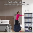 thumbnail image 3 of dbest products Quik Box - 8.4 Gallon 3 Pack Stackable Storage Bins with Doors, Collapsible Organizer Foldable Container, for Bedroom Living Room Kitchen Neat, Tidy Dorms and Organized Homes, Boxes, 3 of 6