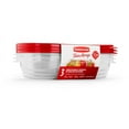 thumbnail image 3 of (2 pack) Rubbermaid Take alongs Divided Rectangular Food Storage Containers, 3.7 Cup, 3-Pack, 3 of 6