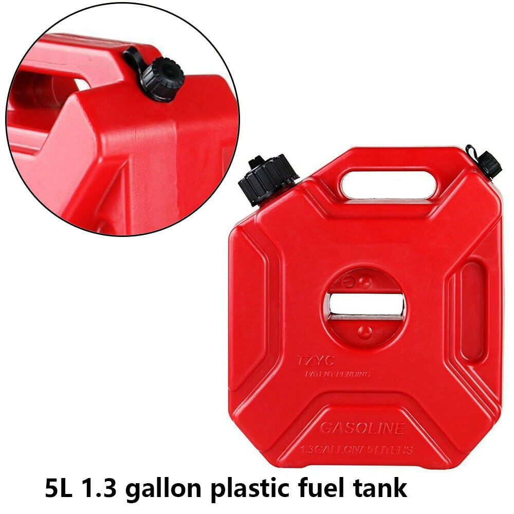 Gas Fuel Tank Storage Container Backup Petrol Motorcycle/Car/ATV 1.3Gallon/5L 