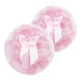 thumbnail image 1 of 2 Pack Grande Pouf en Poudre, Doux et Moelleux avec Manche en Ruban, Convient à la Plupart des Gens, 4 Pouces (Rose), 1 of 6