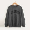 thumbnail image 2 of Vedolay Womens Sweatshirts Soft And Comfy Basic Pullover Crewneck Sweatshirt Dark Gray,M, 2 of 4