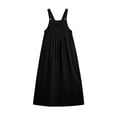thumbnail image 6 of WOYY Girls Sleeveless Pinafore Dress Casual Loose Pocket Long Overall Dress, Black, Sizes 5-14, 6 of 6