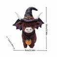 thumbnail image 2 of Highland Cow Figurines Pumpkin Christmas Tree Highland Cow Gnomes Scottish Resin Statue Calf Lovers Gifts for Halloween Christmas Home Garden Kitchen Office Tiered Tray Table Decor, 2 of 5