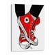 thumbnail image 1 of Cuadro decorativo - Red Converse Lines, Line Art 45x60 Canvas Lab Ilustraciones, Minimalista, 1 of 2
