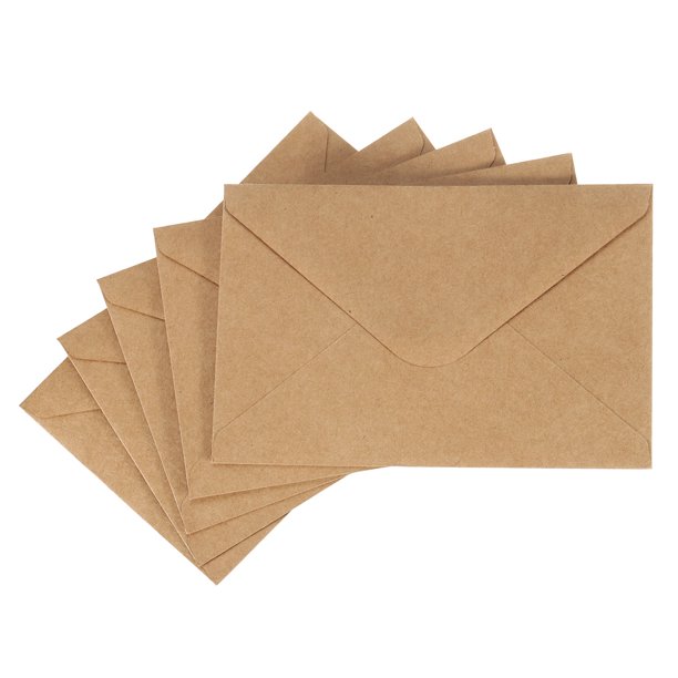 50 Pcs Sobres de Invitación, Sobres de Tarjeta de 6 x 4 Pulgadas para Tarjetas de Felicitación, Invitaciones de Boda, (Marrón)