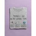 thumbnail image 3 of Spare Time Horse Hobbies T-Shirt Women -Smartprints Designs, Female Large, 3 of 4