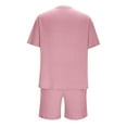 thumbnail image 3 of Weiqiqre Ensemble 2 Pcs pour Homme T-Shirt d'Été à Manches Courtes à Col Ras du Cou et Short de Survêtement Décontracté à Cordon, 3 of 6
