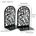thumbnail image 5 of Metal Book End For Shelves Bird Flower Bookends Heavy Duty Book End Book Stopper Slip Resistant Bookends for Shelves, 5 of 16