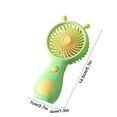 thumbnail image 2 of Mini Handheld Fan USB Rechargeable - Compact 5.7" Portable Cooling Fan for Travel Indoor Outdoor with Strong Airflow, Women Adults Gifts(Green), 2 of 6