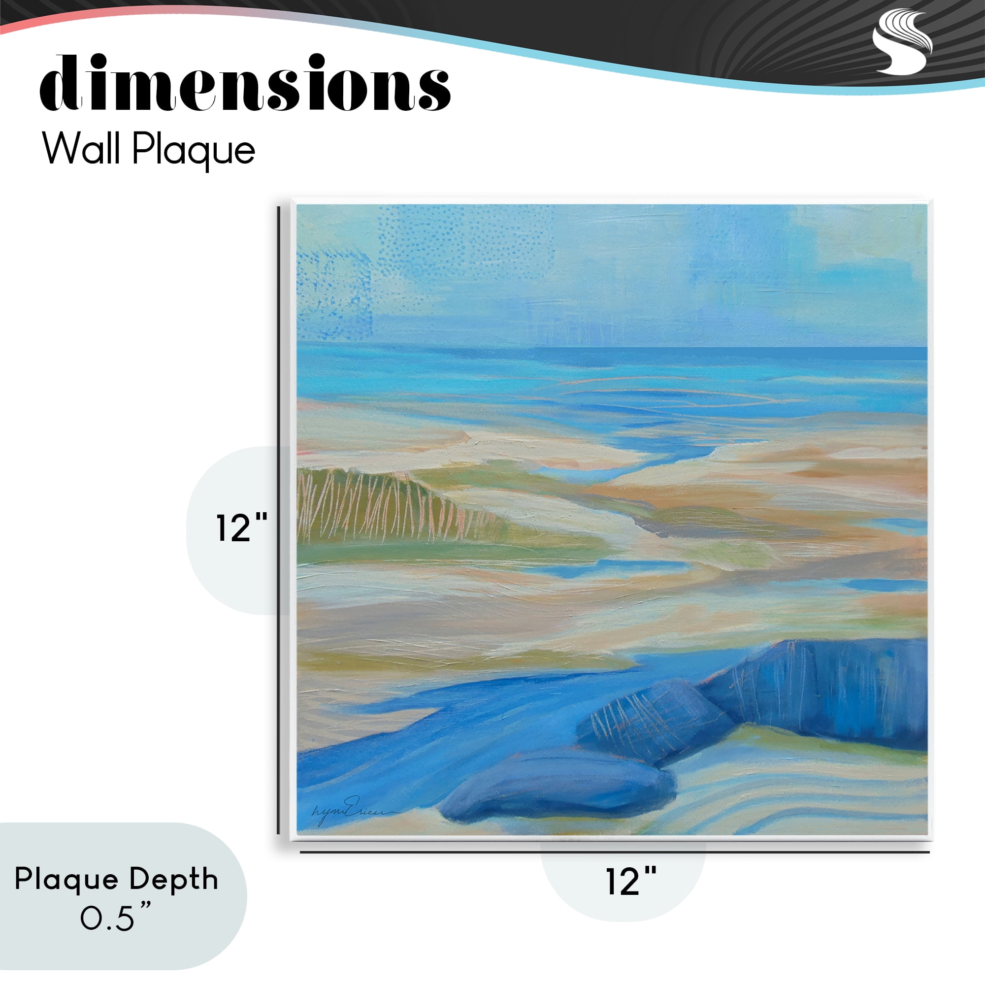 Stupell Industries Low Tide Azure Dunes Wall Plaque Art, design by Lynn Ericson Fine Art