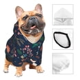 thumbnail image 3 of Balery Colorful Flowers Sudadera con Capucha para Perros Pequeños – Ropa para Mascotas, Disfraz para Perros y Gatos, Ideal para Fiestas y Cosplay-Medium, 3 of 7
