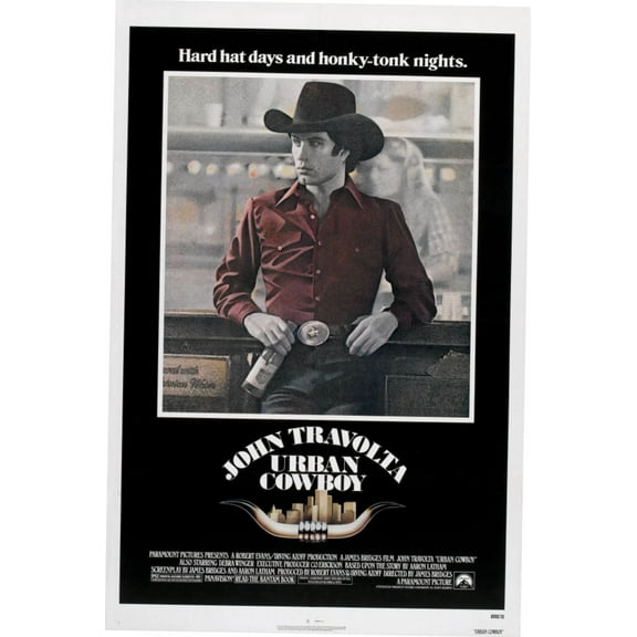 Urban Cowboy Posters Urban Cowboy Movie Poster 24"x36" 24x36 Multi-Color Square Adults Poster Time