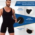 thumbnail image 3 of Mens Shapewear Tummy Control Bodysuit Waist Trainer Full Body Shaper Fajas Compression Shorts Slim Belly, 3 of 6