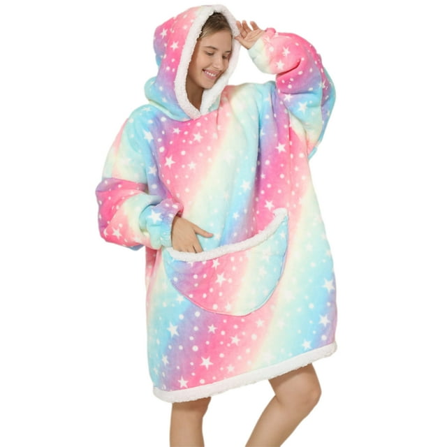 Faithtur Couverture Portable pour Femmes Sweat à Capuche à Manches Longues avec Poche