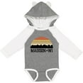 thumbnail image 3 of Inktastic Madison Wisconsin Skyline Retro Sunset Boys or Girls Long Sleeve Baby Bodysuit, 3 of 5