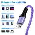 thumbnail image 6 of USB C Cables,USB C to USB C Cable 6ft 3 Pack FiveBox PD Fast USB Type C Charging Cord Nylon Braided USB C Charger Cables(Rose,Blue,Purple), 6 of 7