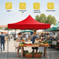 thumbnail image 4 of Toldo Plegable Reforzado 3x3m NINON LUNOR Lona Oxford 600D Impermeable y Protección UV, 4 of 9
