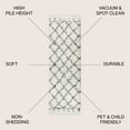 thumbnail image 2 of JONATHAN Y MERCER SHAG 2 x 8 Runner Rug, Mercer Plush Tassel Moroccan Geometric Trellis - Ivory/Gray, MCR101B-28, 2 of 8