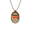 thumbnail image 1 of Tiene sentido no la guerra mundial de amor la paz Collar Colgante Vintage de bronce antiguo de joyeria de lujo de regalo Unbranded  M, 1 of 3