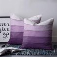 thumbnail image 3 of Purple Ombre Throw Pillow Covers, Soft Pillowcases with Invisible Zipper, Farmhouse Vintage Wooden Striped Decorative Square Pillow Cushion Covers for Living Room Couch Sofa Bed 20x20 Inches, 3 of 8